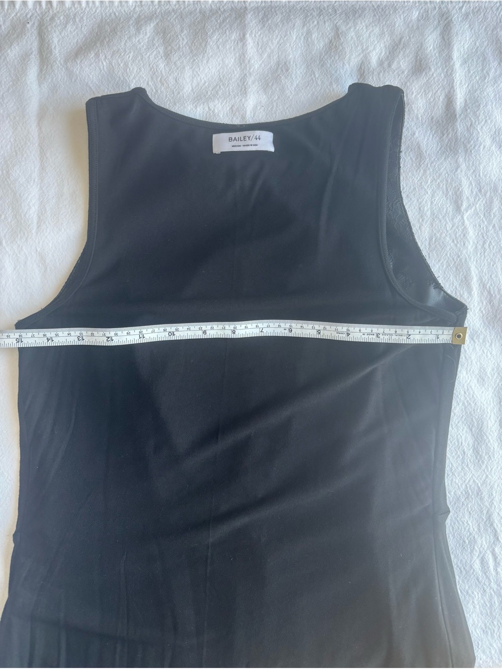 Size M, Bailey/44 Vegan Leather Lace Sleeveless Dressy Stretch Top Made In USA - Picture 11 of 13